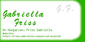 gabriella friss business card